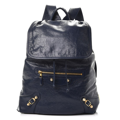 Balenciaga Agneau Giant 12 Gold Hardware S Traveler Backpack Bleu Obscur 1 of 7