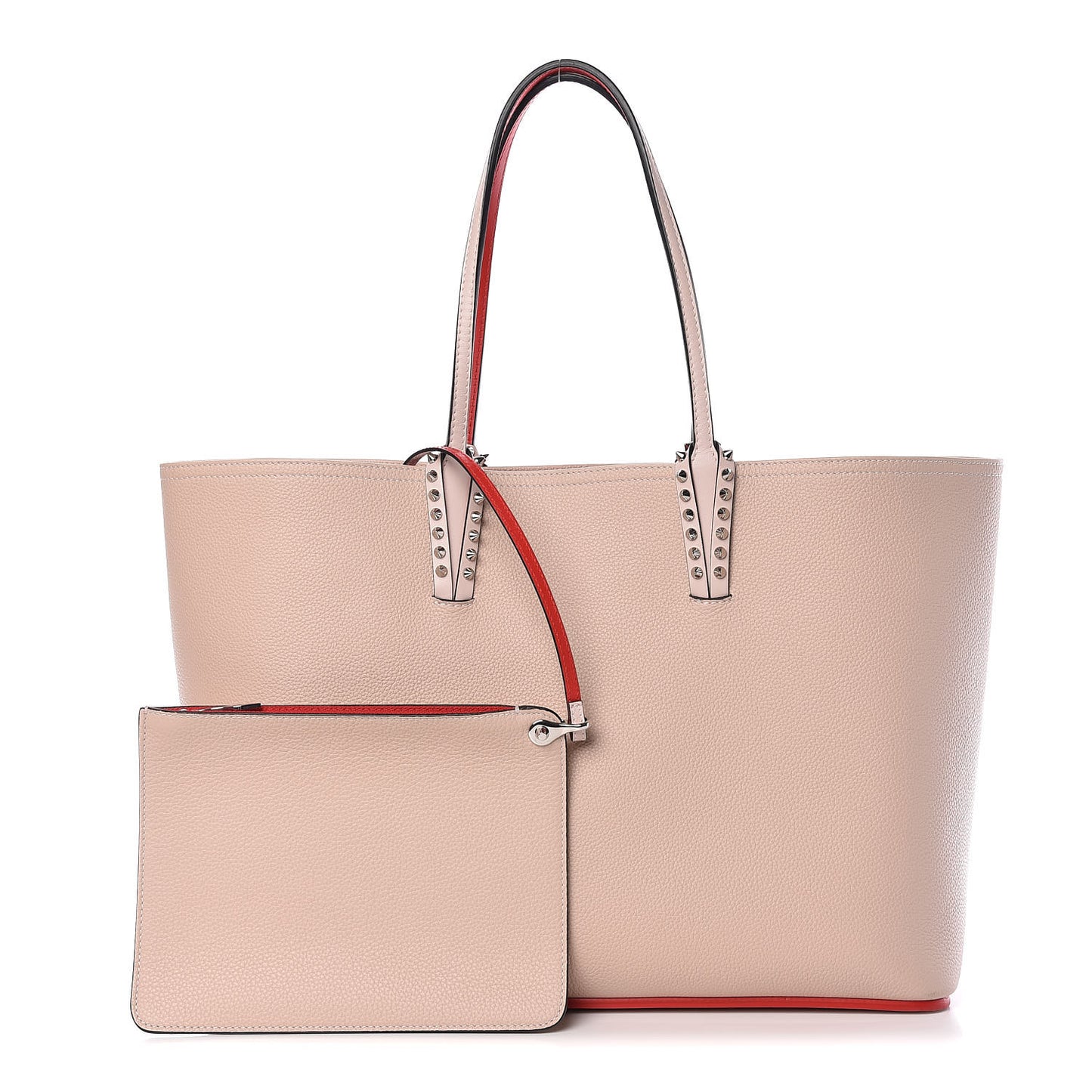 Calfskin Spikes East West Cabata Tote Ballerina