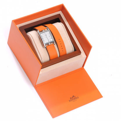 Hermes Stainless Steel Swift 29mm Cape Cod Double Tour Quartz Watch Orange 3 of 5