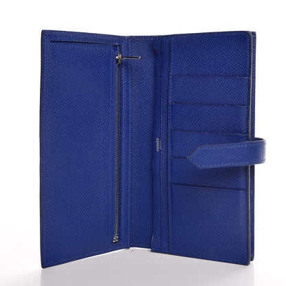 Hermes Epsom Bearn Gusset Wallet Bleu Electrique 5 of 8