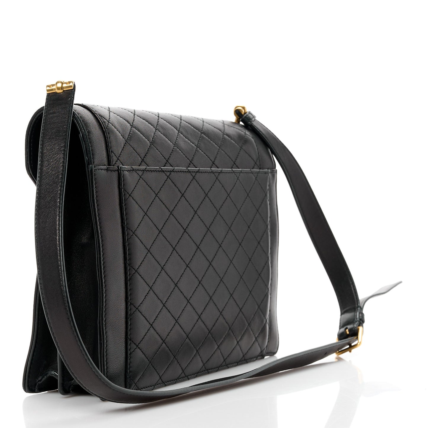 Lambskin Quilted Mini Gaby Satchel Black