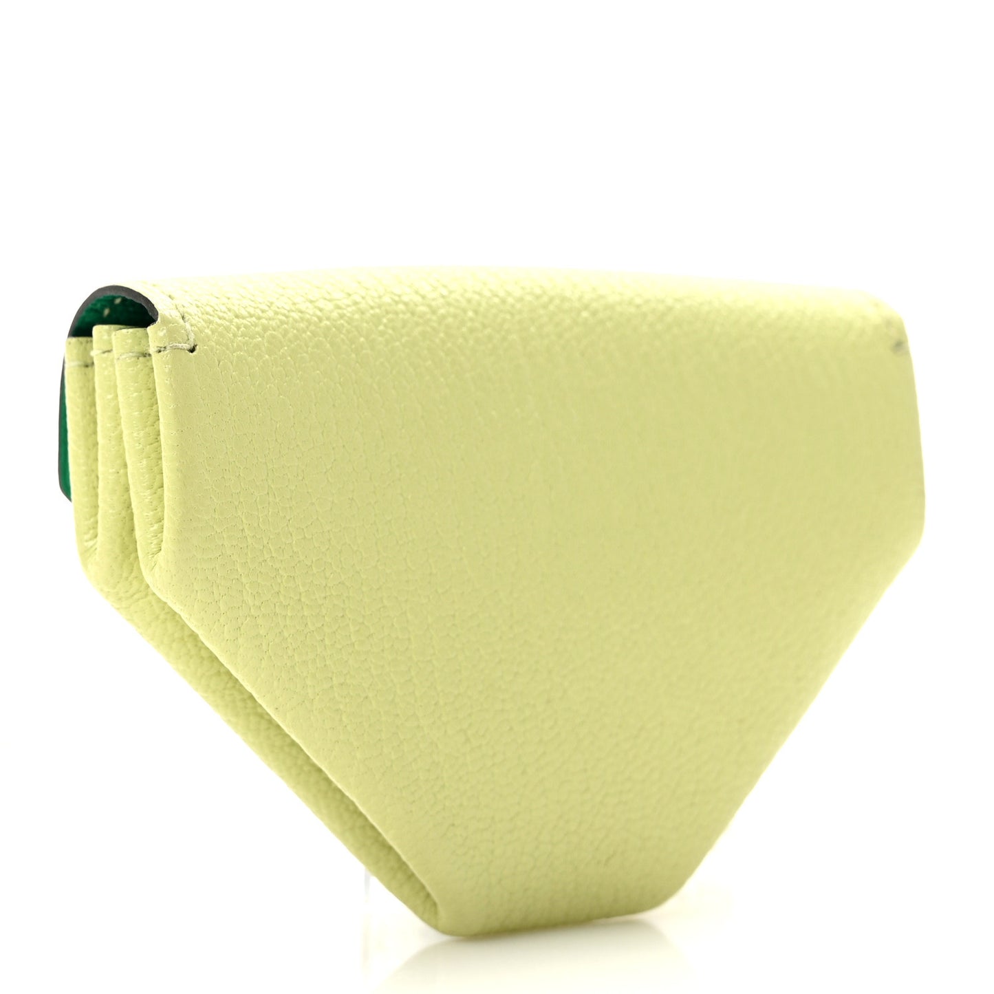 Chevre Mysore Verso Le 24 Coin Purse Jaune Bourgeon Vert Vertigo