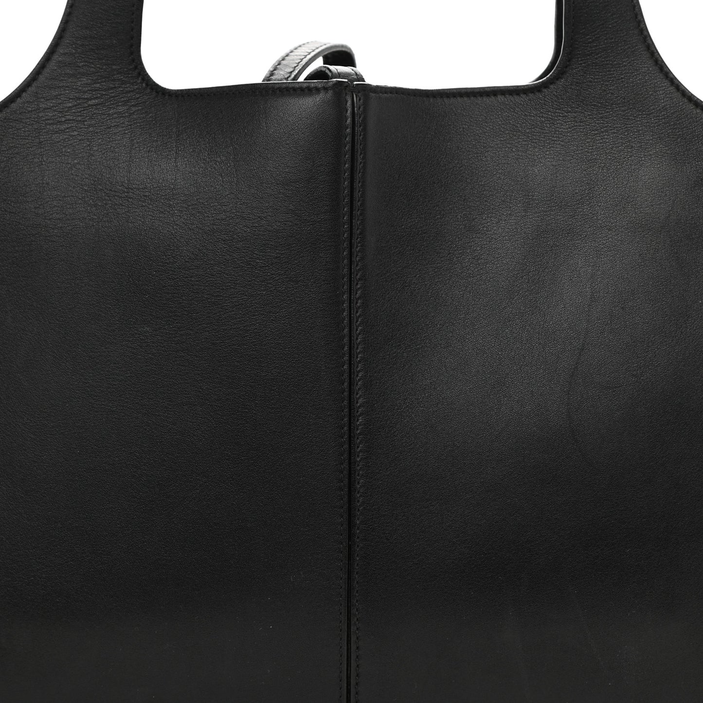 Baby Grained Calfskin Medium Tri-Fold Bag Black