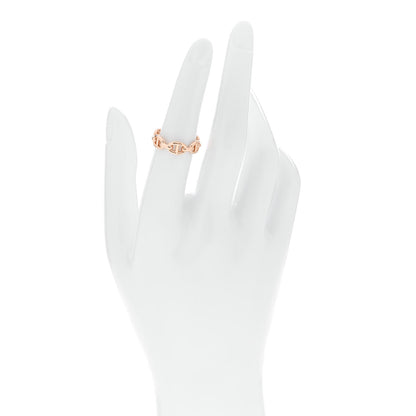 Hermes 18K Rose Gold PM Chaine d'Ancre Enchainee Ring 52 6 2 of 7