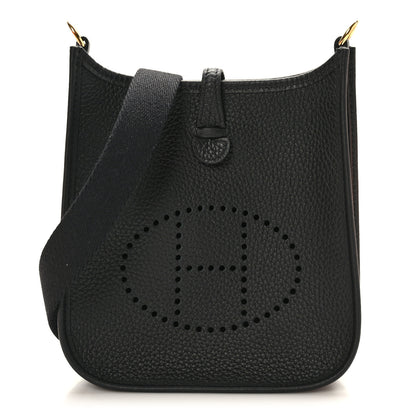 Hermes Taurillon Clemence Evelyne TPM Black 1 of 10