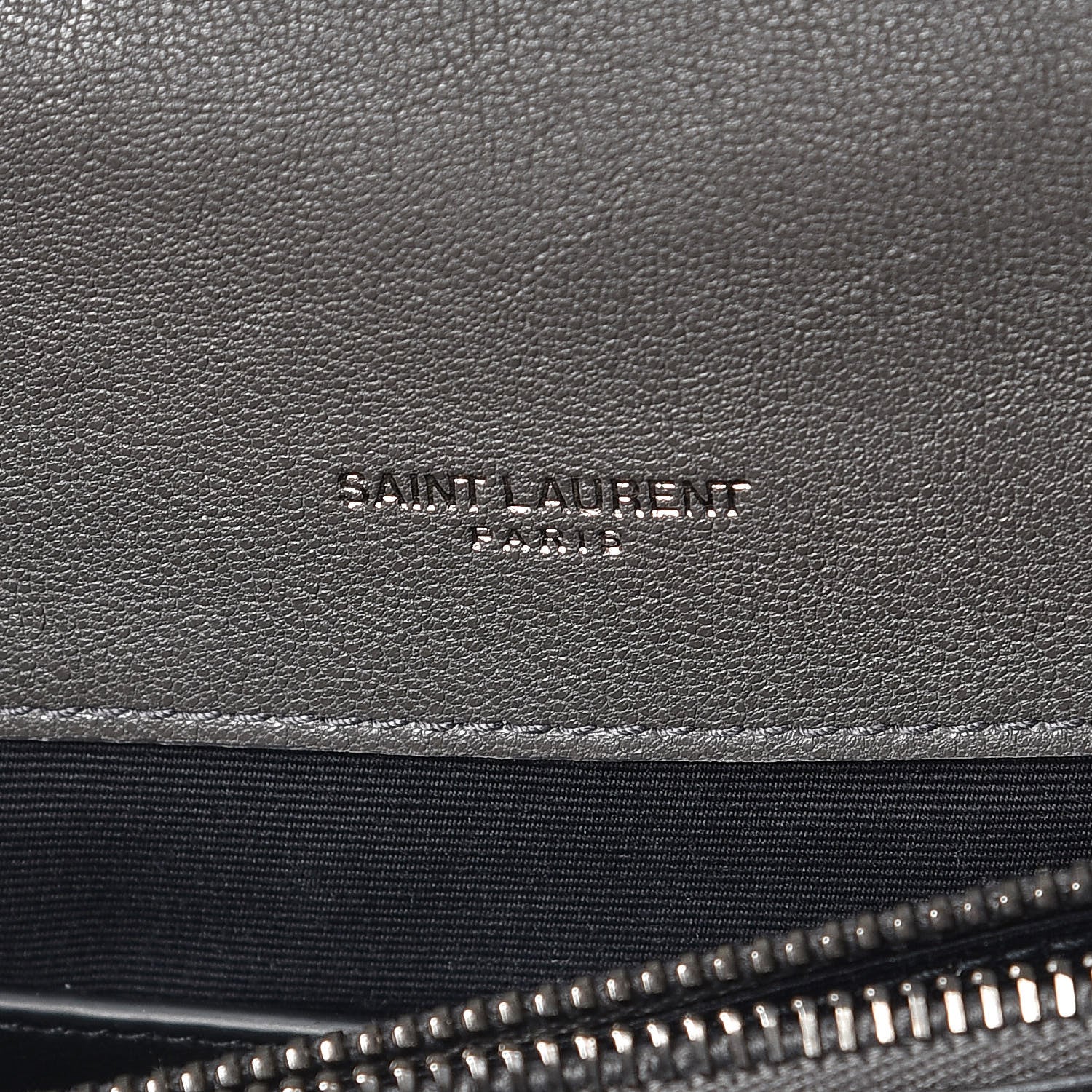 Saint Laurent Sheepskin Matelasse Chevron Monogram Medium College Bag Asphalt 6 of 10