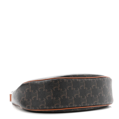 Celine Triomphe Canvas Calfskin Ava Shoulder Bag Tan 4 of 10