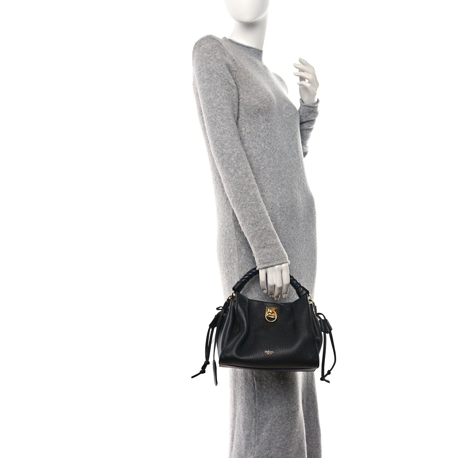 Mulberry Heavy Grain Iris Tote Black 2 of 8