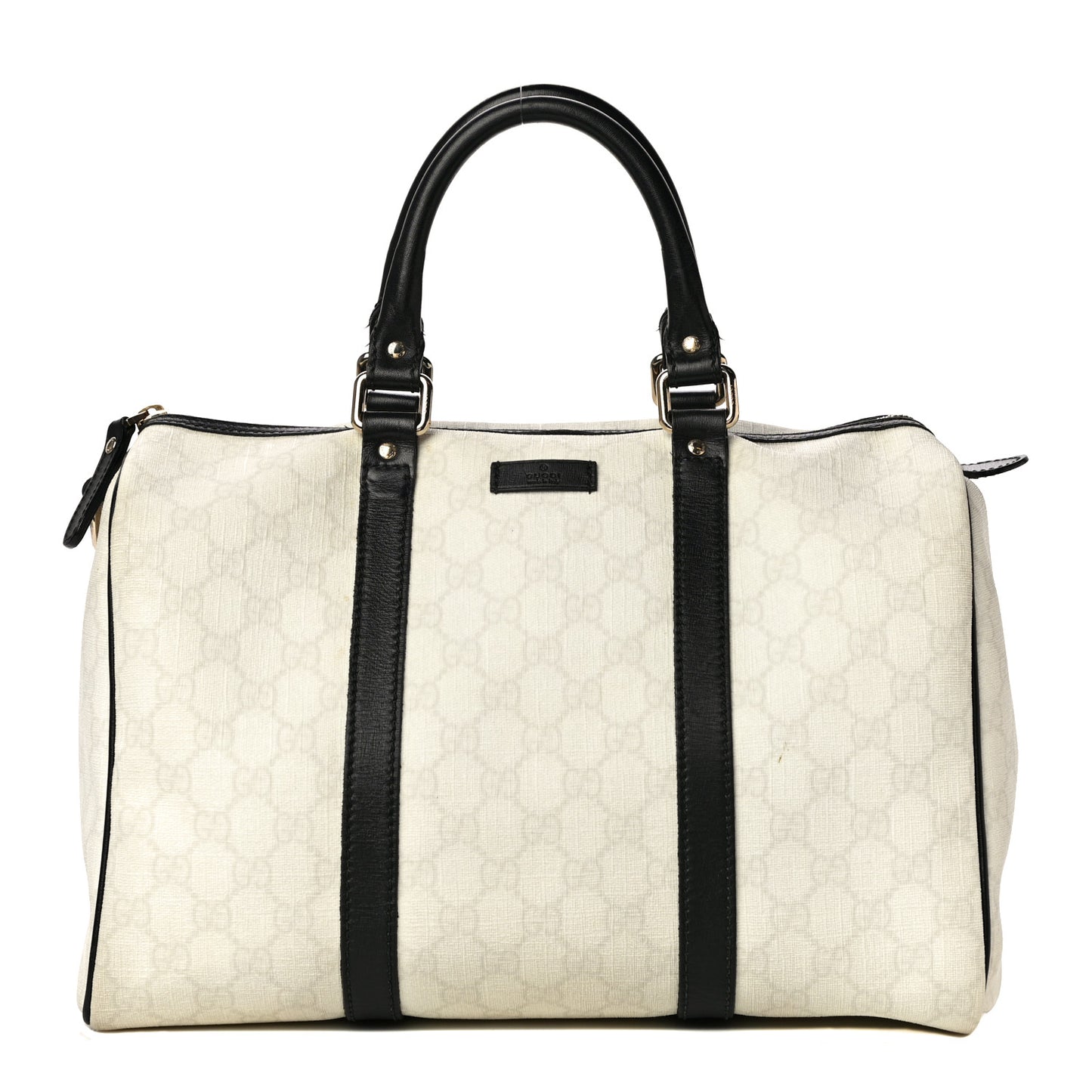 GG Plus Monogram Medium Joy Boston White Black