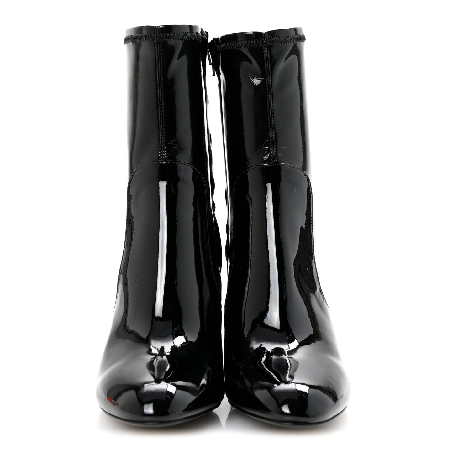 Patent Silhouette Ankle Boots 37.5 Black