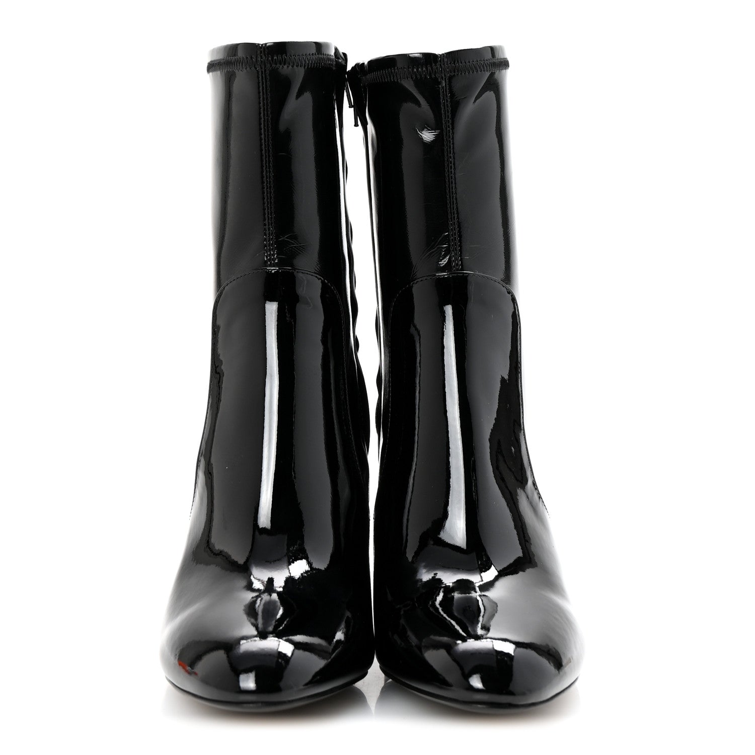 Louis Vuitton Patent Silhouette Ankle Boots 37.5 Black 3 of 8