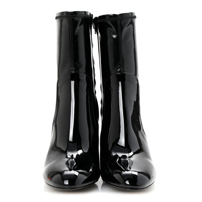 Louis Vuitton Patent Silhouette Ankle Boots 37.5 Black 3 of 8
