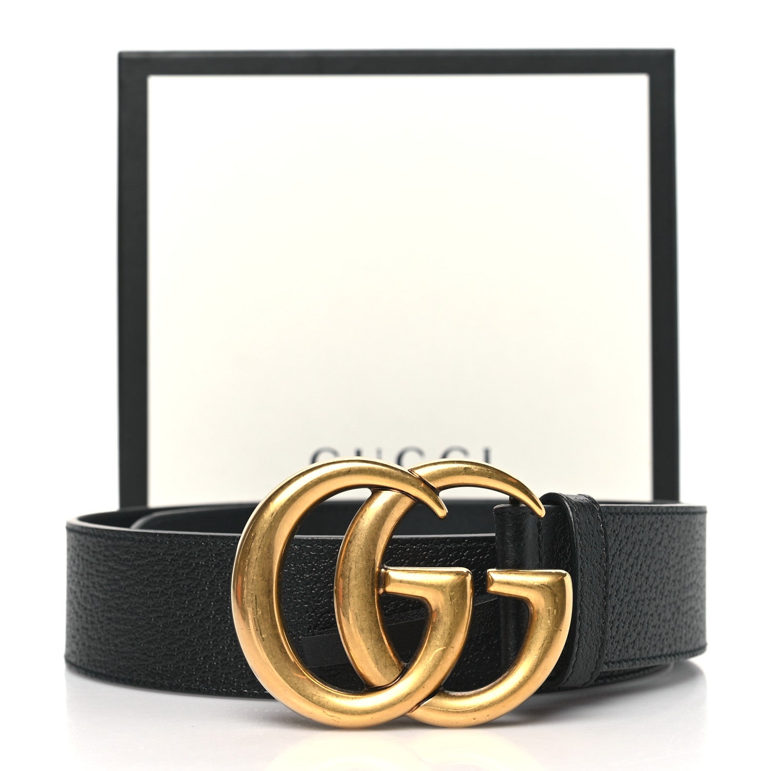 Gucci Textured Calfskin Double G 40mm Belt 75 30 Black 6 of 6