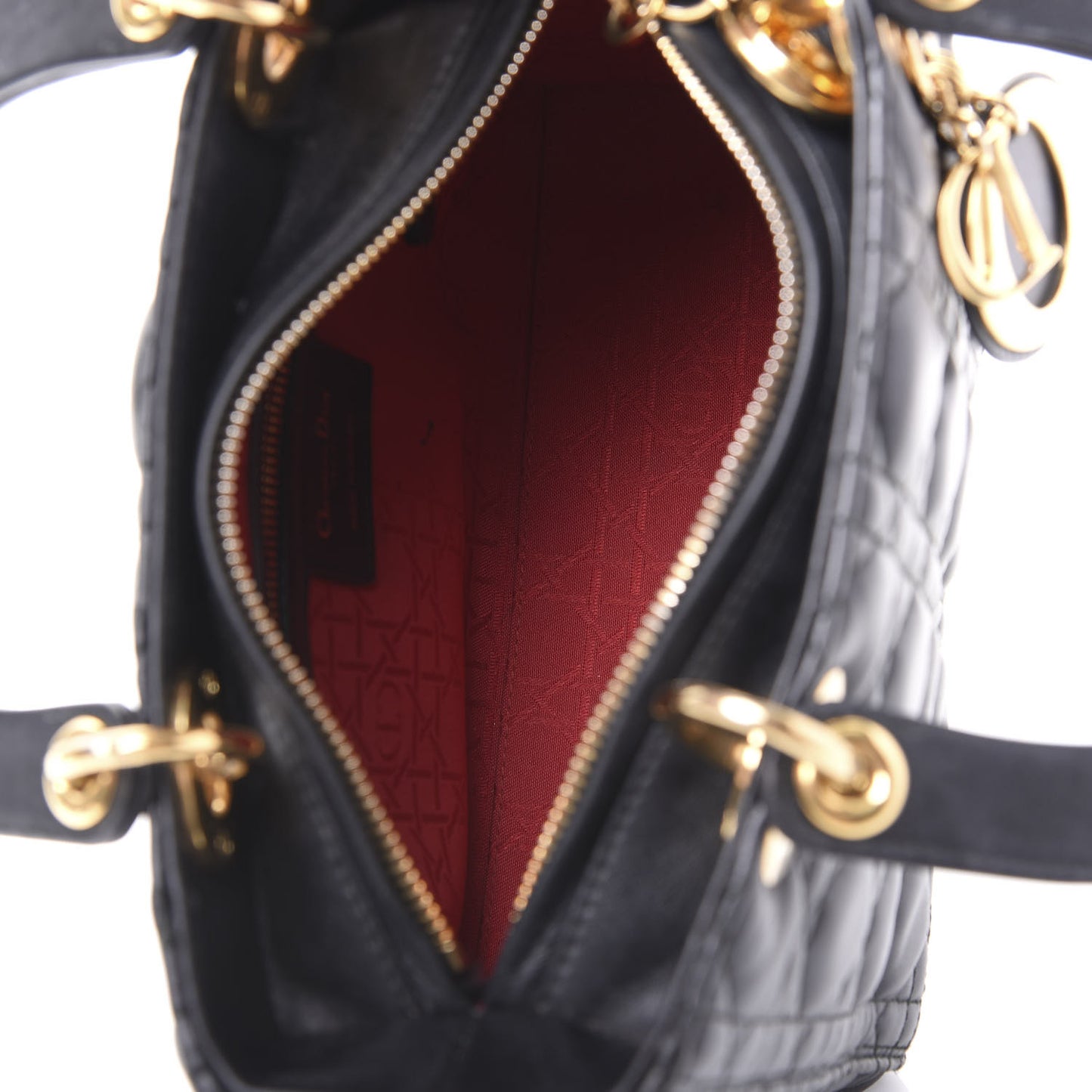 Lambskin Cannage Medium Lady Dior Black