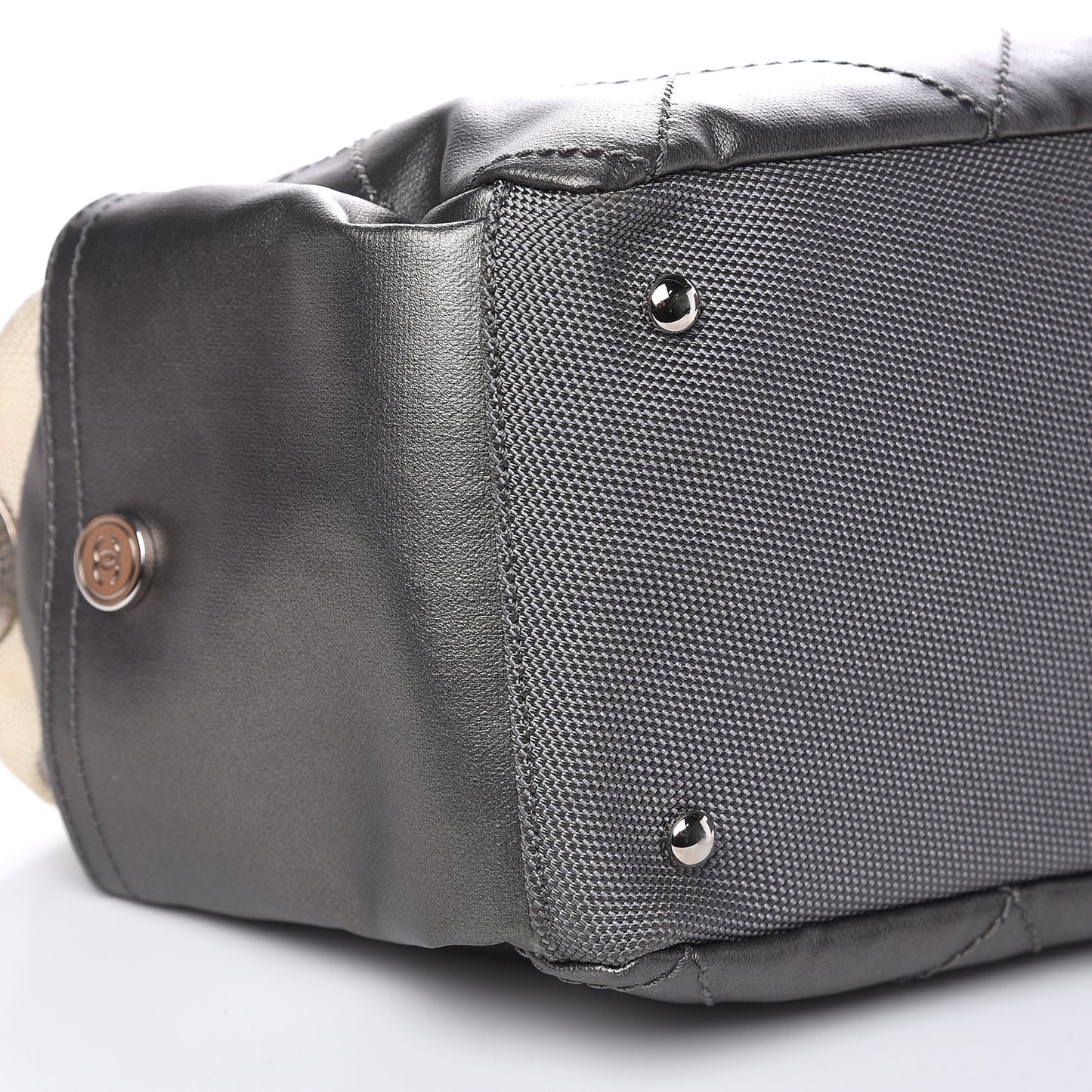 Coated Canvas Paris Biarritz Hobo Silver