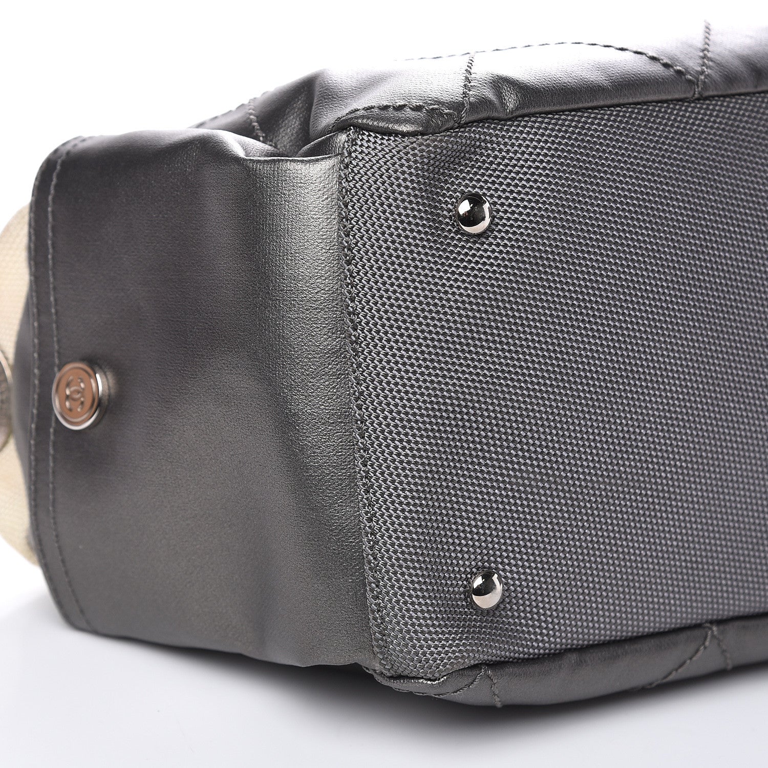 Chanel Coated Canvas Paris Biarritz Hobo Silver 8 of 18
