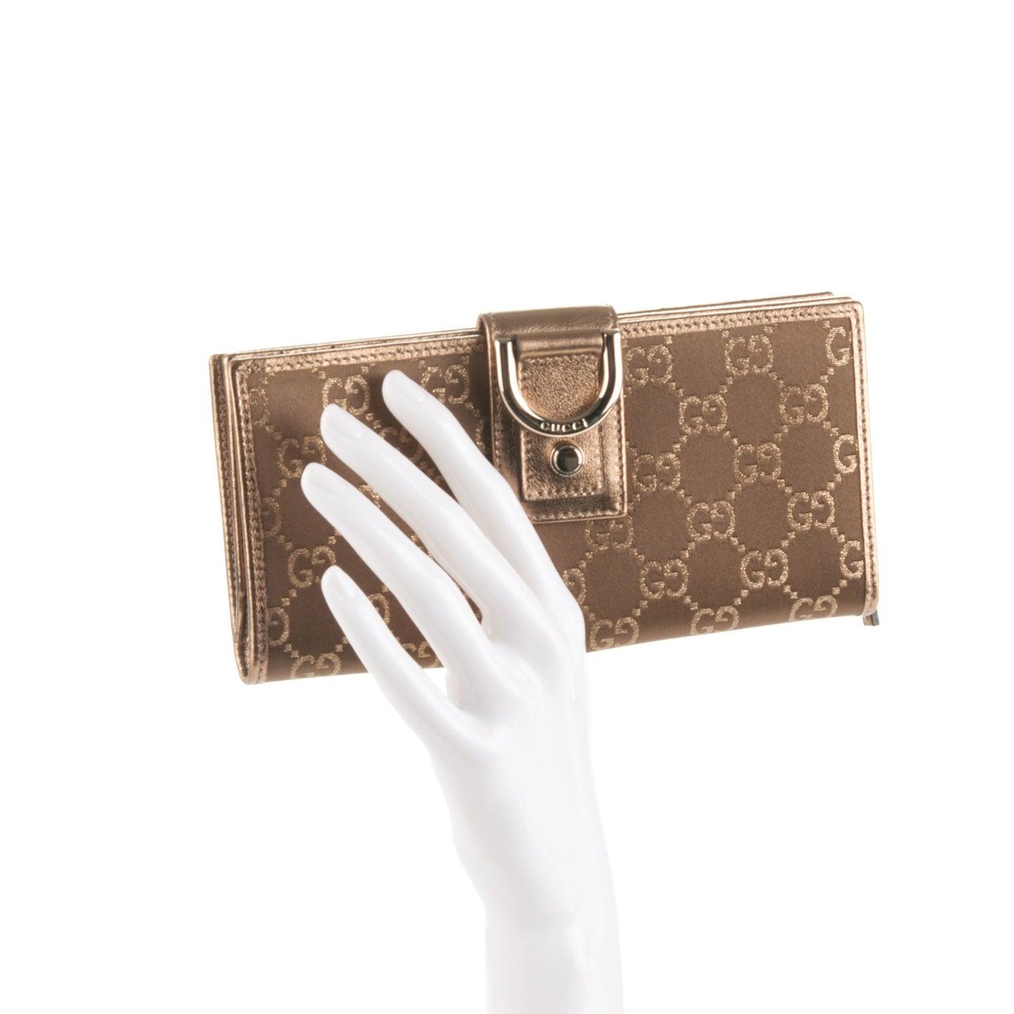 Satin Monogram Abbey Continental Wallet Bronze