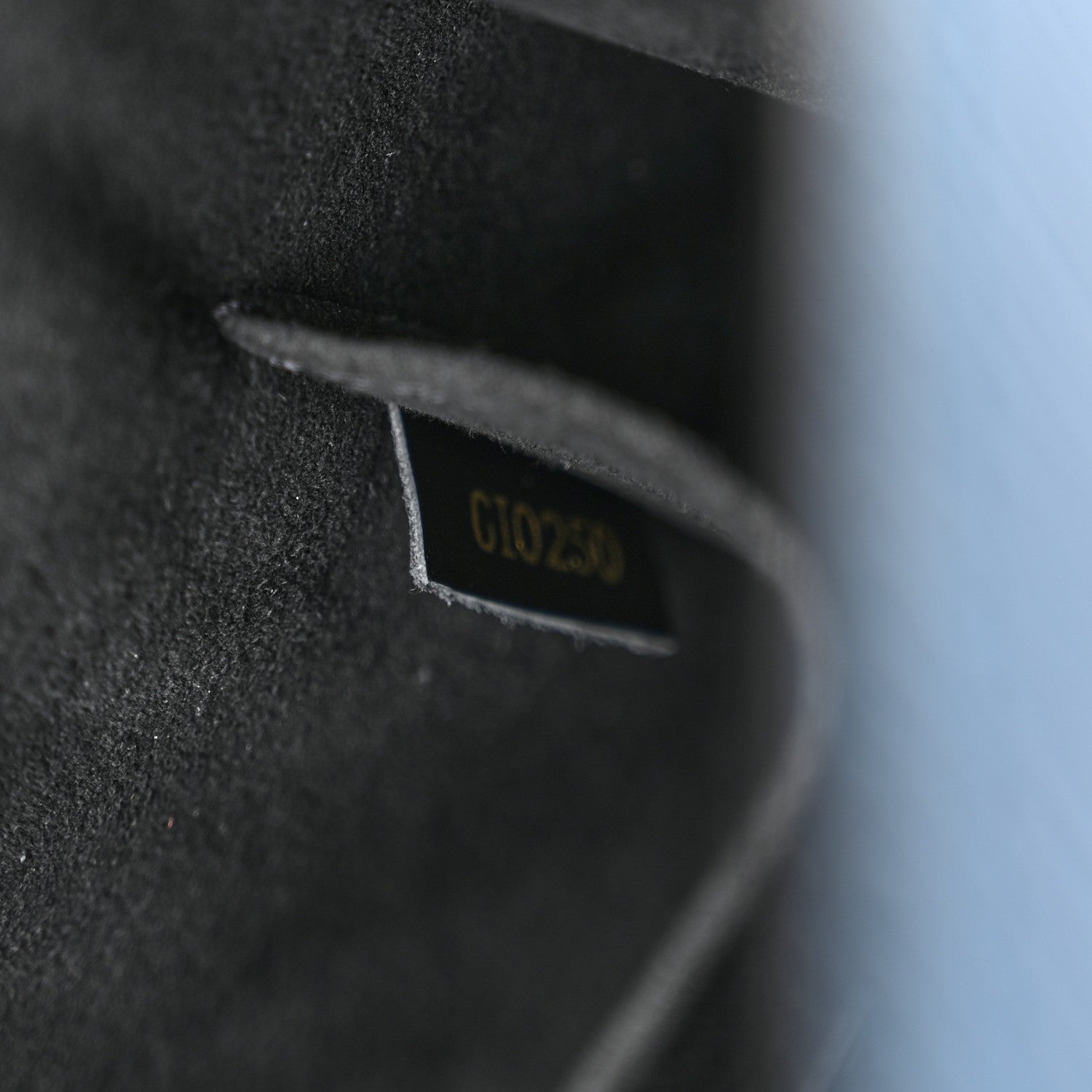 Louis Vuitton Epi Dauphine MM Blue Black 7 of 10