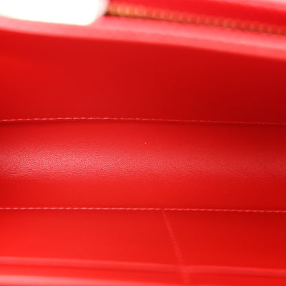 Christian Louboutin Calfskin Spikes Loubinthesky Paloma Clutch Merlot 5 of 10