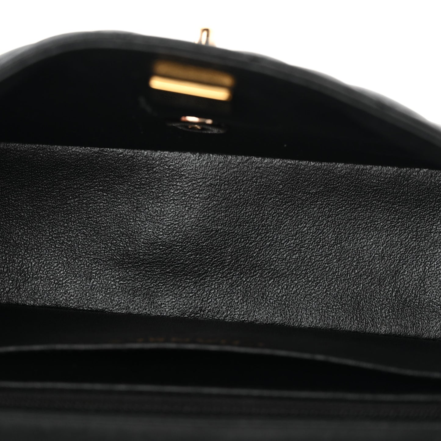 Lambskin Quilted Mini Rectangular Flap Black