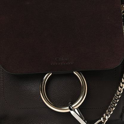 Chloe Suede Calfskin Small Faye Backpack Carbon Brown 9 of 13