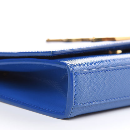 Saint Laurent Grain De Poudre Small Classic Monogram Kate Satchel Royal Blue 7 of 12
