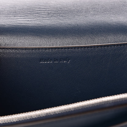 Celine Shiny Smooth Calfskin Medium Frame Shoulder Bag Steel Blue Plum 6 of 13