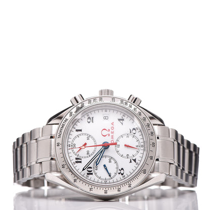 Omega Stainless Steel 39mm Speedmaster Date Olympic Series Automatic Watch White 3513.20.00 3 of 9