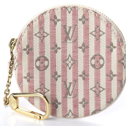 Louis Vuitton Mini Lin Croisette Round Coin Purse Rouge 7 of 7