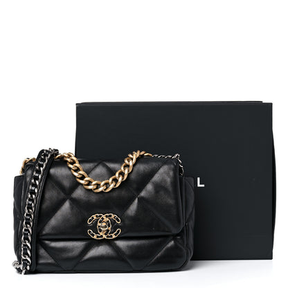 Chanel Lambskin Quilted Medium Chanel 19 Flap Black 12 of 12