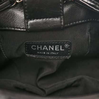Chanel Calfskin Quilted Drawstring Sac Cordon Bag Black 6 of 9