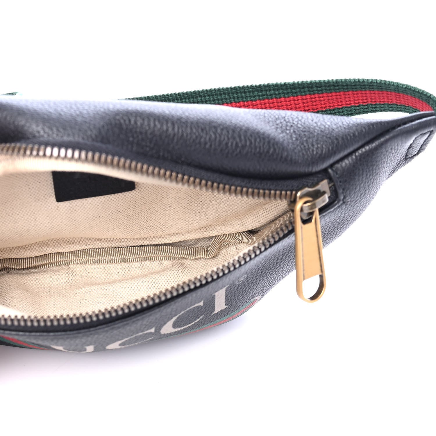 Gucci Grained Calfskin Small Logo Belt Bag Black 4 of 4