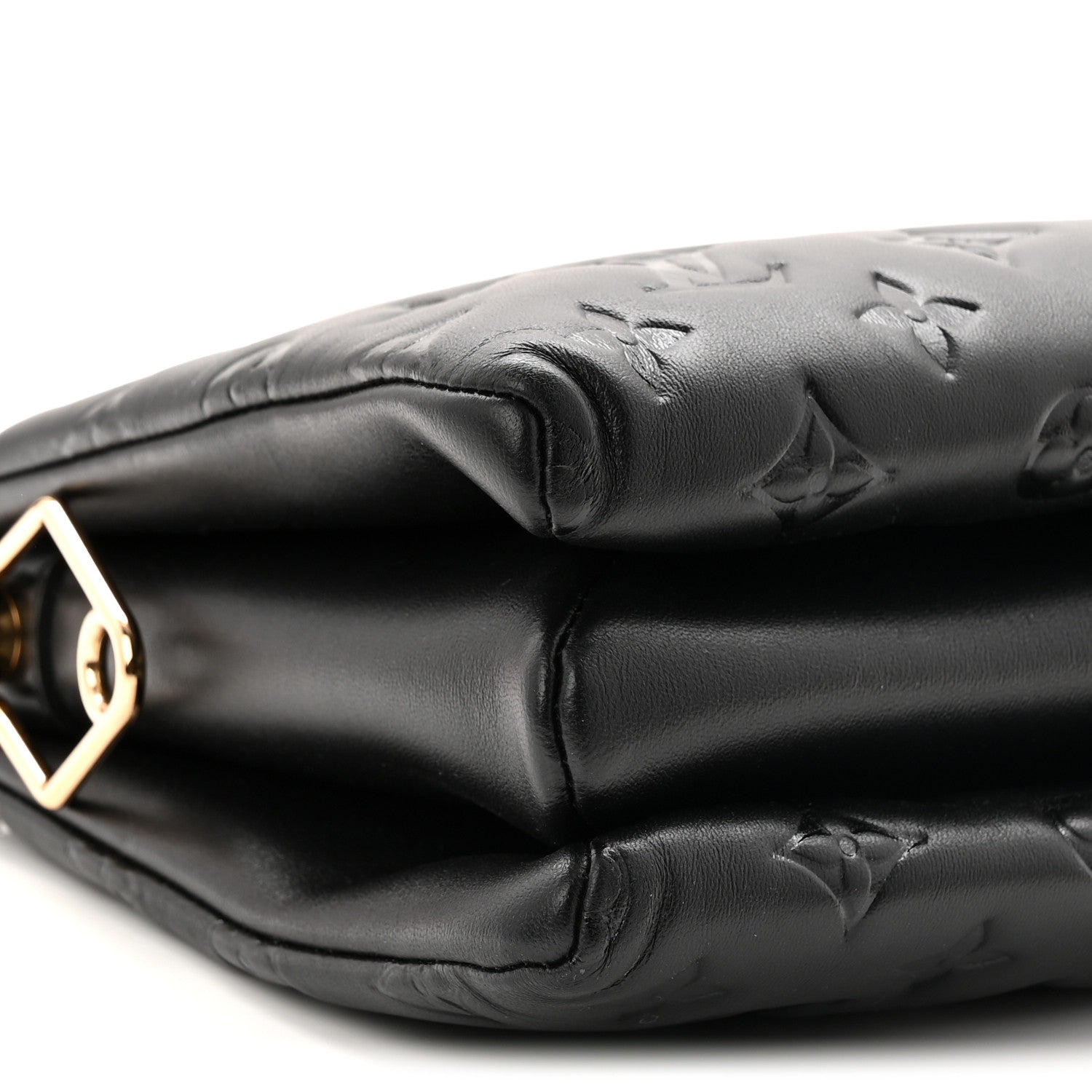 Louis Vuitton Lambskin Embossed Monogram Coussin PM Black 8 of 9
