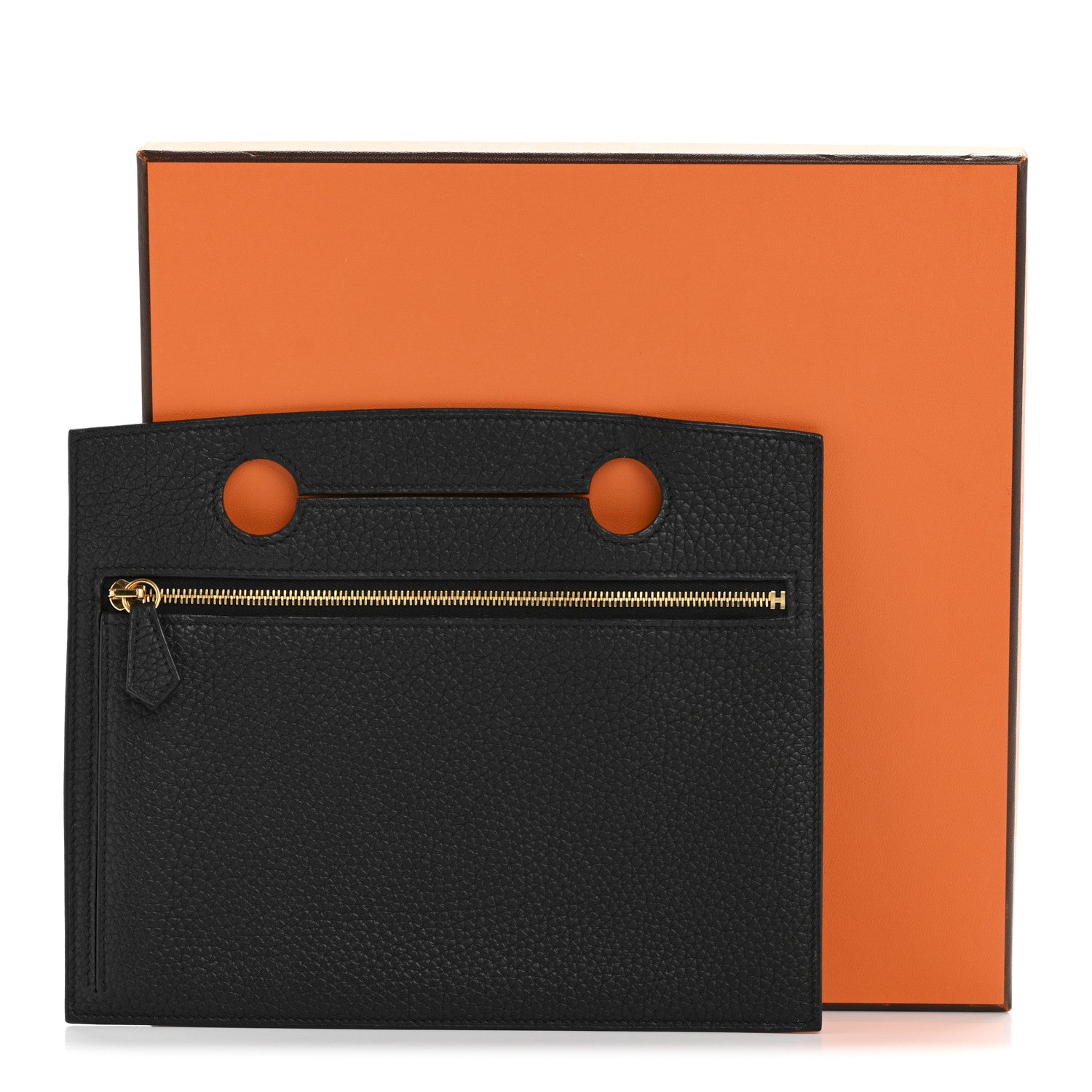 Hermes Togo Backpocket Pouch 25 Black 9 of 9