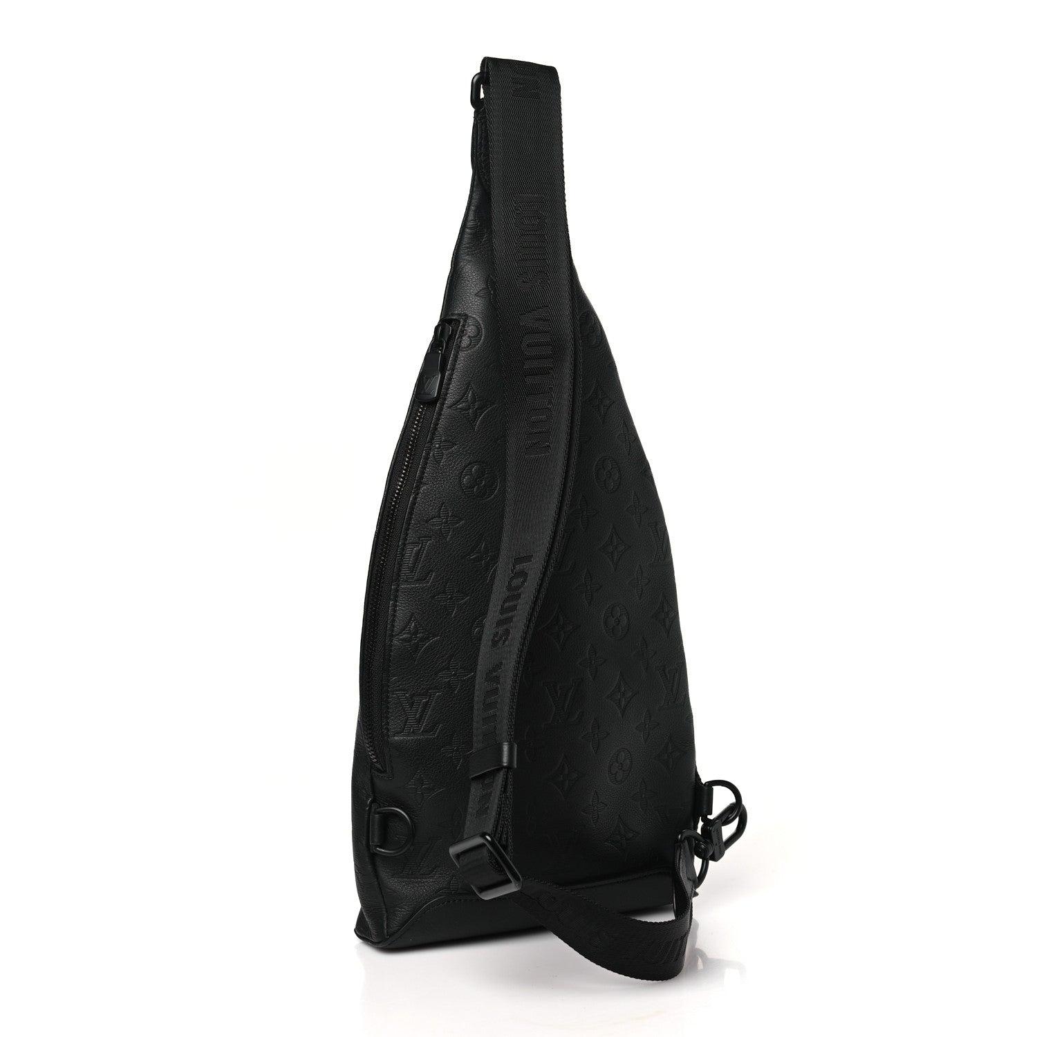 Louis Vuitton Calfskin Shadow Monogram Duo Slingbag Black 3 of 9