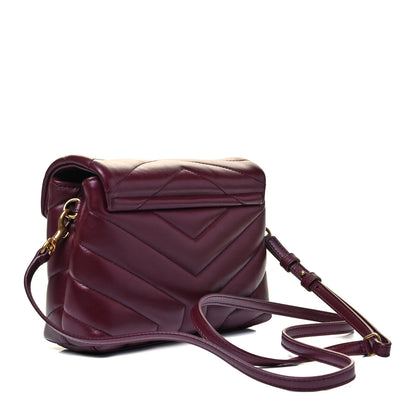 Saint Laurent Calfskin Y Quilted Monogram Toy Loulou Monogram Crossbody Bag Rouge Legion 3 of 9