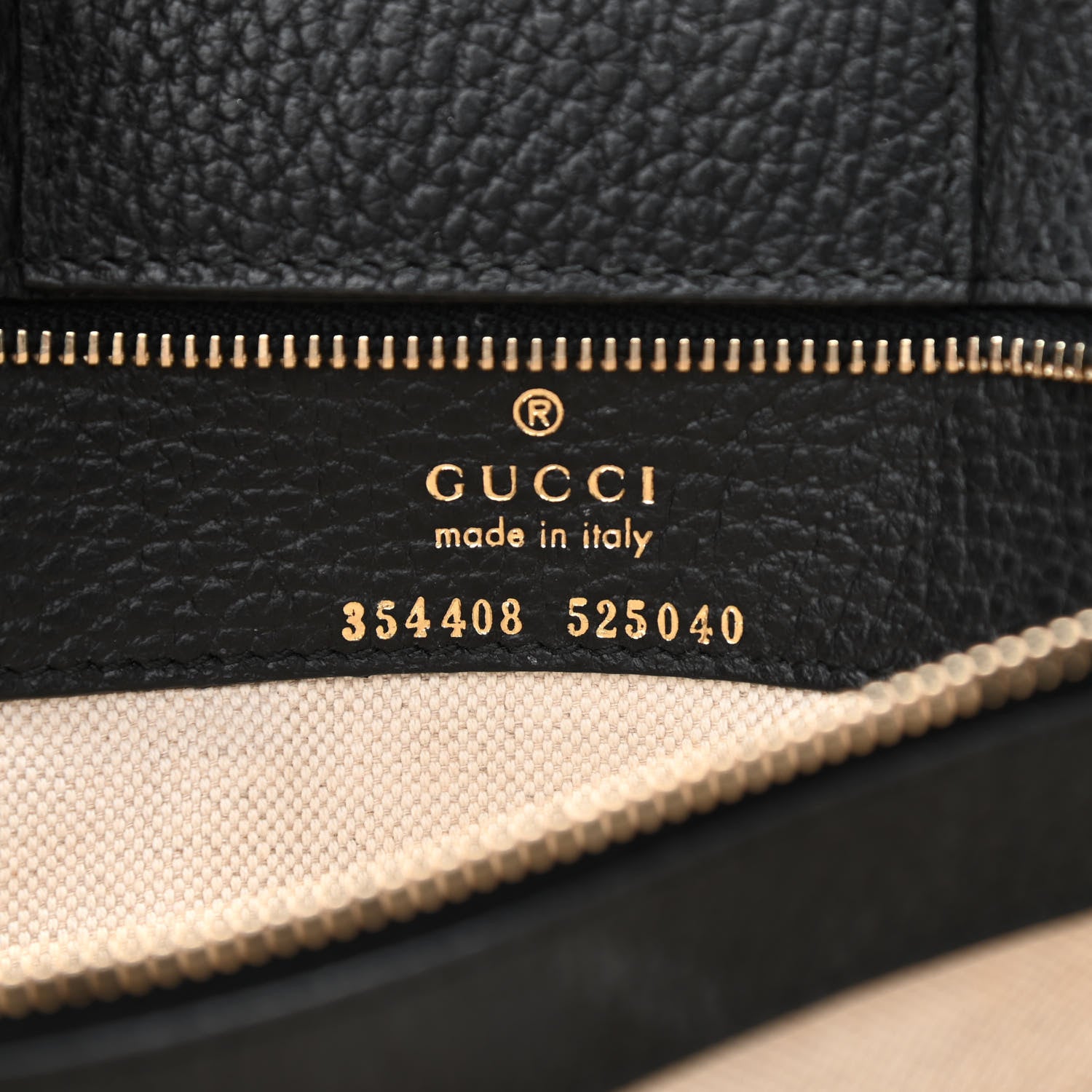 Gucci Pebbled Calfskin Small Swing Tote Black 6 of 11