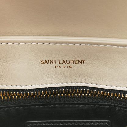 Saint Laurent Calfskin Y Quilted Monogram Toy Loulou Crossbody Bag Blanc Vintage 7 of 11