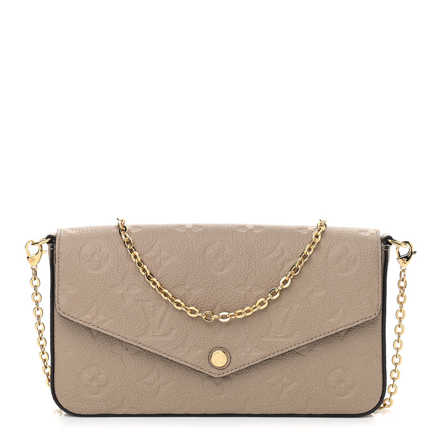 Louis Vuitton Empreinte Pochette Felicie Chain Wallet Tourterelle 1 of 10