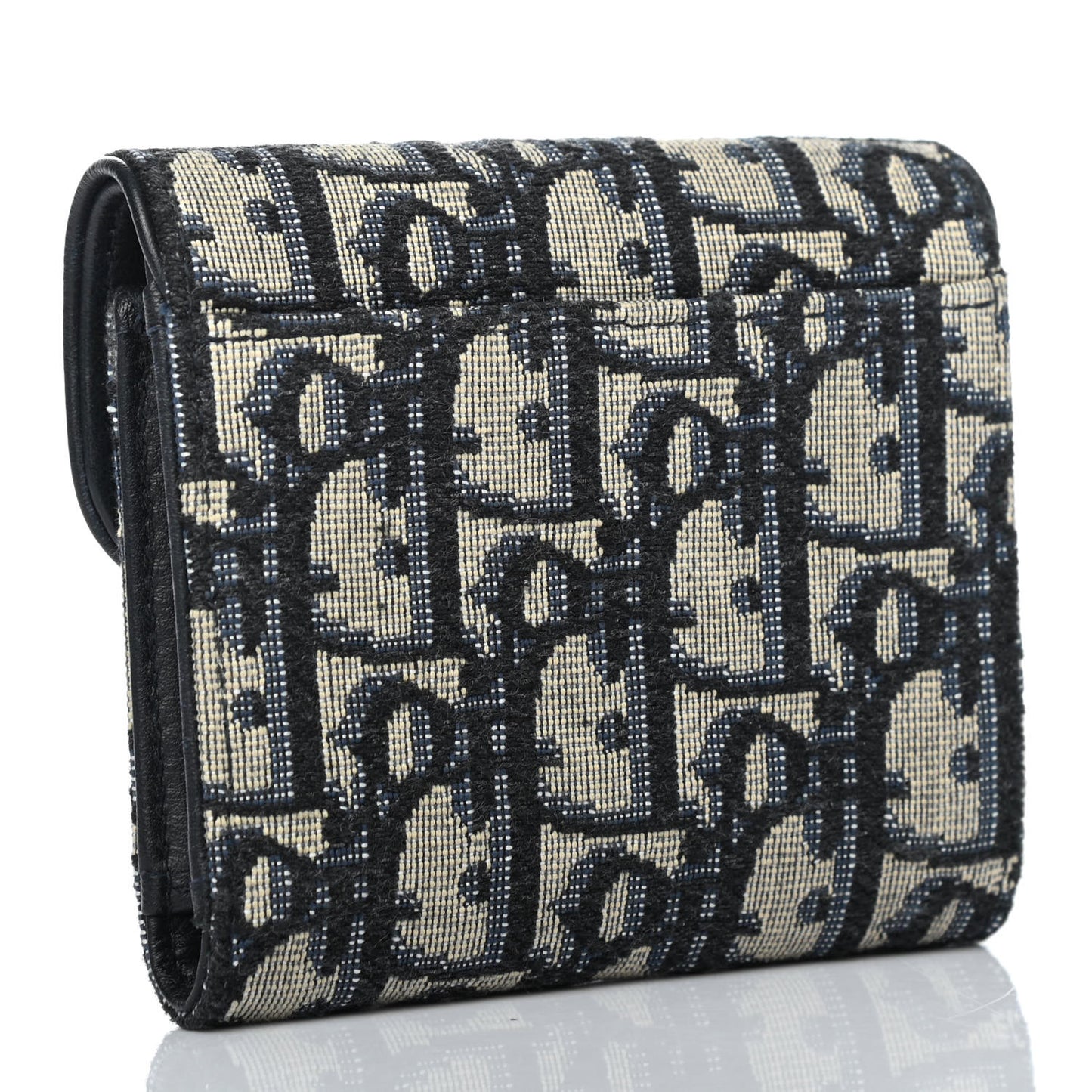 Oblique Saddle Lotus Wallet Blue