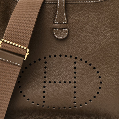 Hermes Taurillon Clemence Evelyne III PM  Etoupe 8 of 10