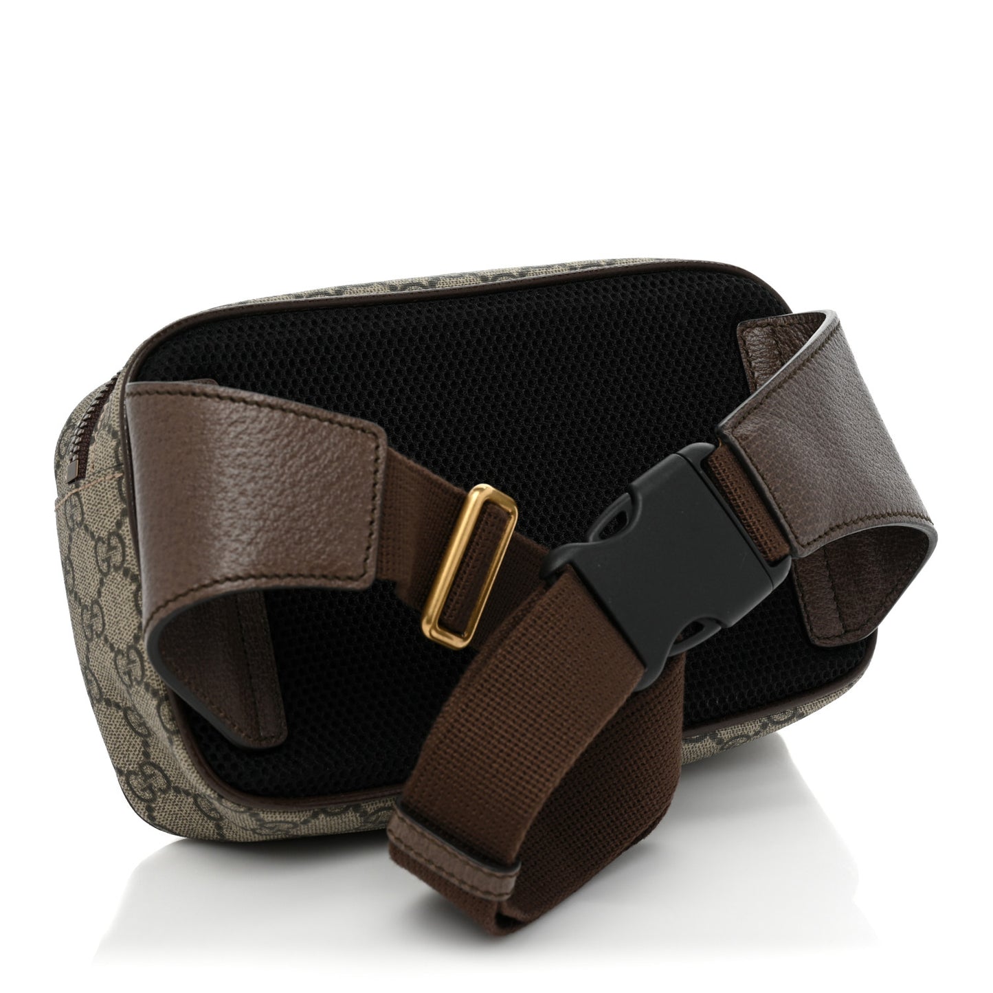 Soft GG Supreme Monogram Medium Ophidia Belt Bag Dark Brown