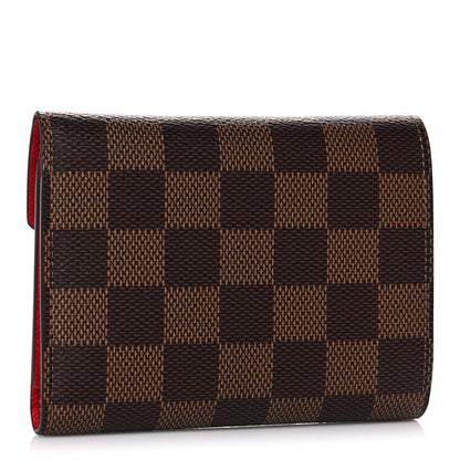 Louis Vuitton Damier Ebene Victorine Wallet Red 3 of 10