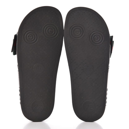 Gucci Satin Web Bow Slide Sandals 38 Black 6 of 8