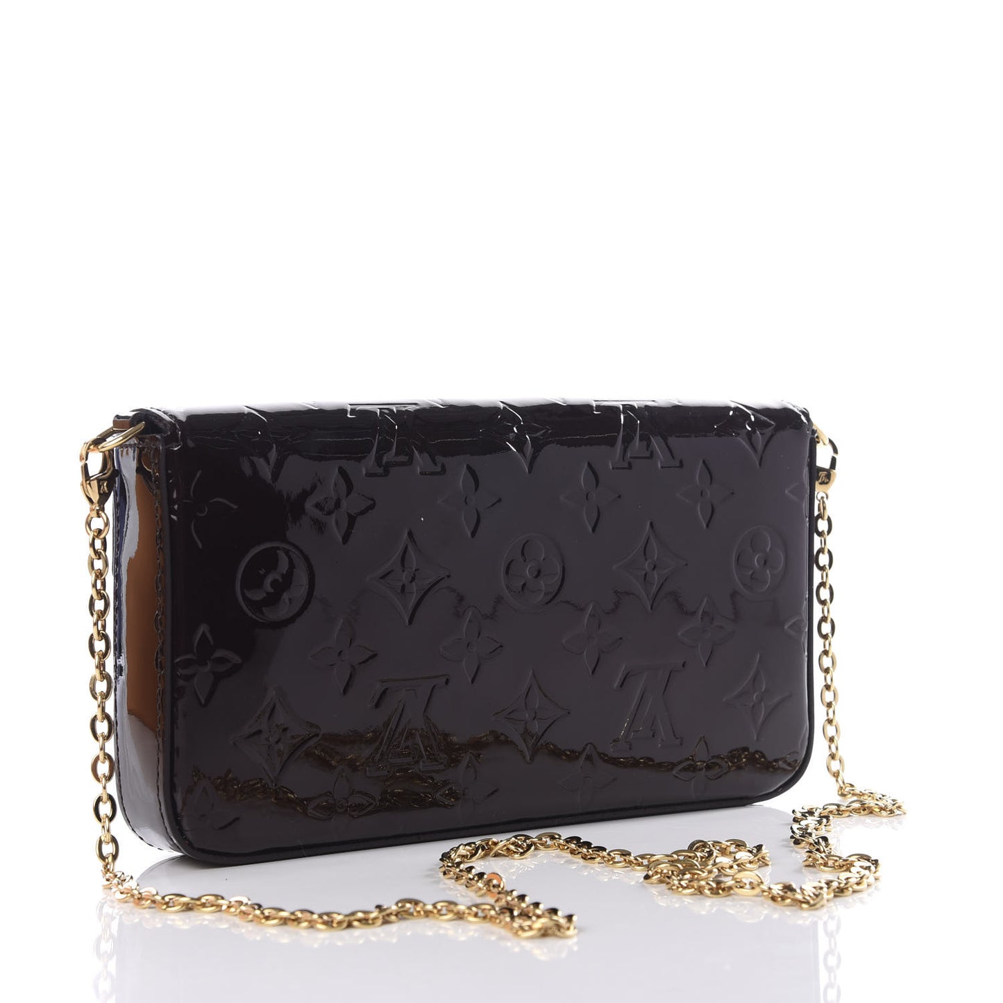 Vernis Pochette Felicie Chain Wallet Amarante