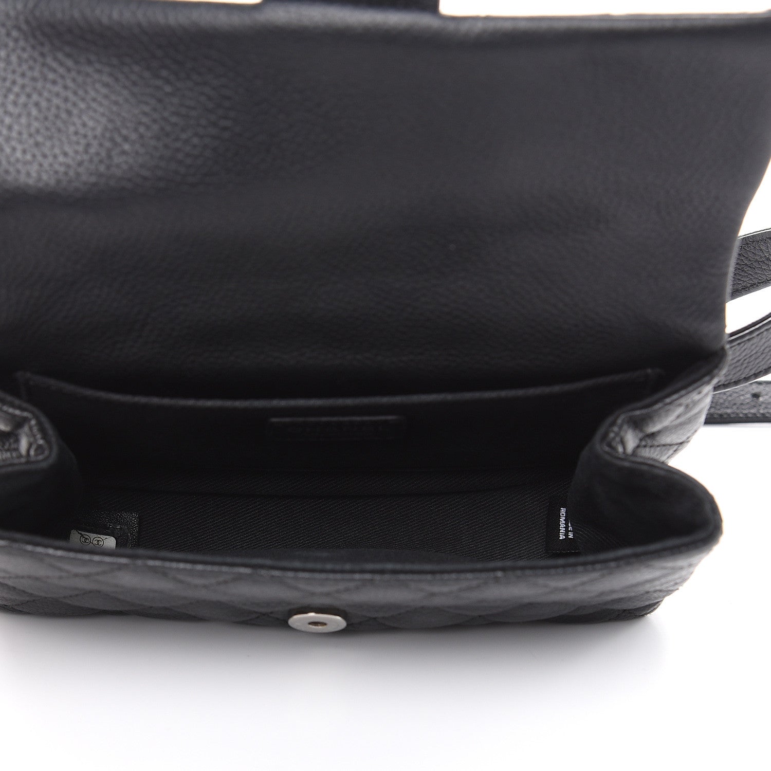 Chanel Grained Calfskin Quilted 2.55 Reissue Flap Belt Bag Clutch Black 5 of 13