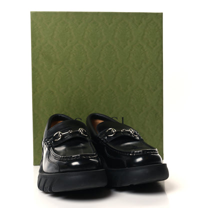 Gucci Magnum Calfskin Nappa Samoa Mens Horsebit Platform Lug Sole Loafers 11 Black 9 of 9