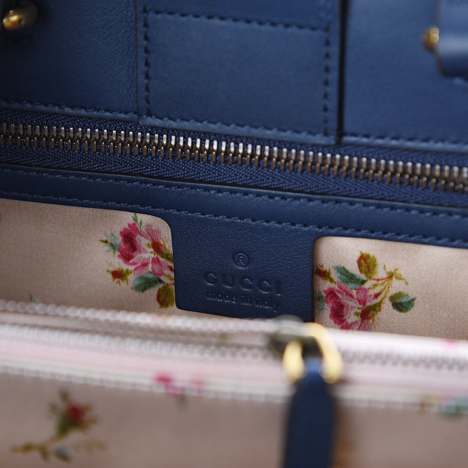 Gucci Denim Matelasse Small Pearly GG Marmont Tote Blue 5 of 8