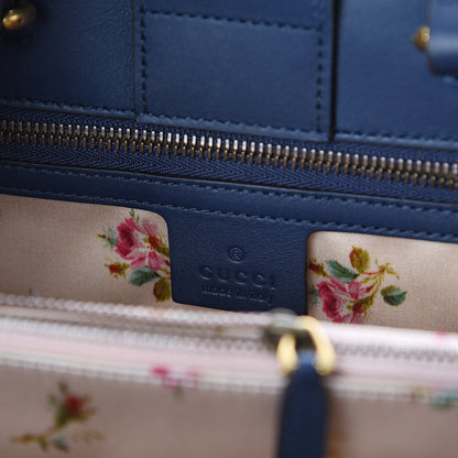 Gucci Denim Matelasse Small Pearly GG Marmont Tote Blue 5 of 8
