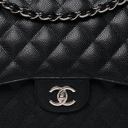 Chanel Caviar Quilted Jumbo Double Flap Black 7 of 11